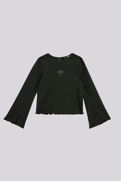 Girls Anthracite Blouse