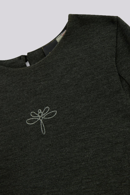 Girls Anthracite Blouse