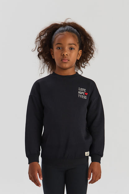 Girls Black Tracksuit