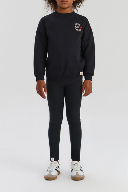 Girls Black Tracksuit