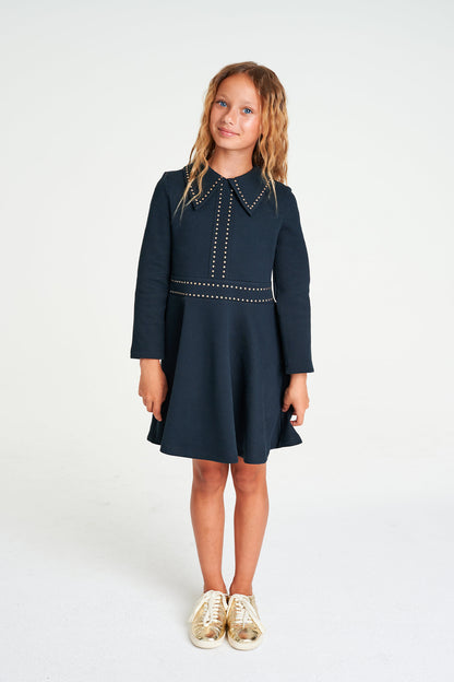 Girls Dark Navy Dress