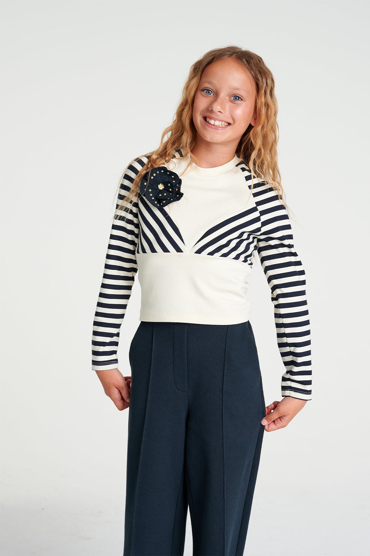 Girls Dark Navy Trousers