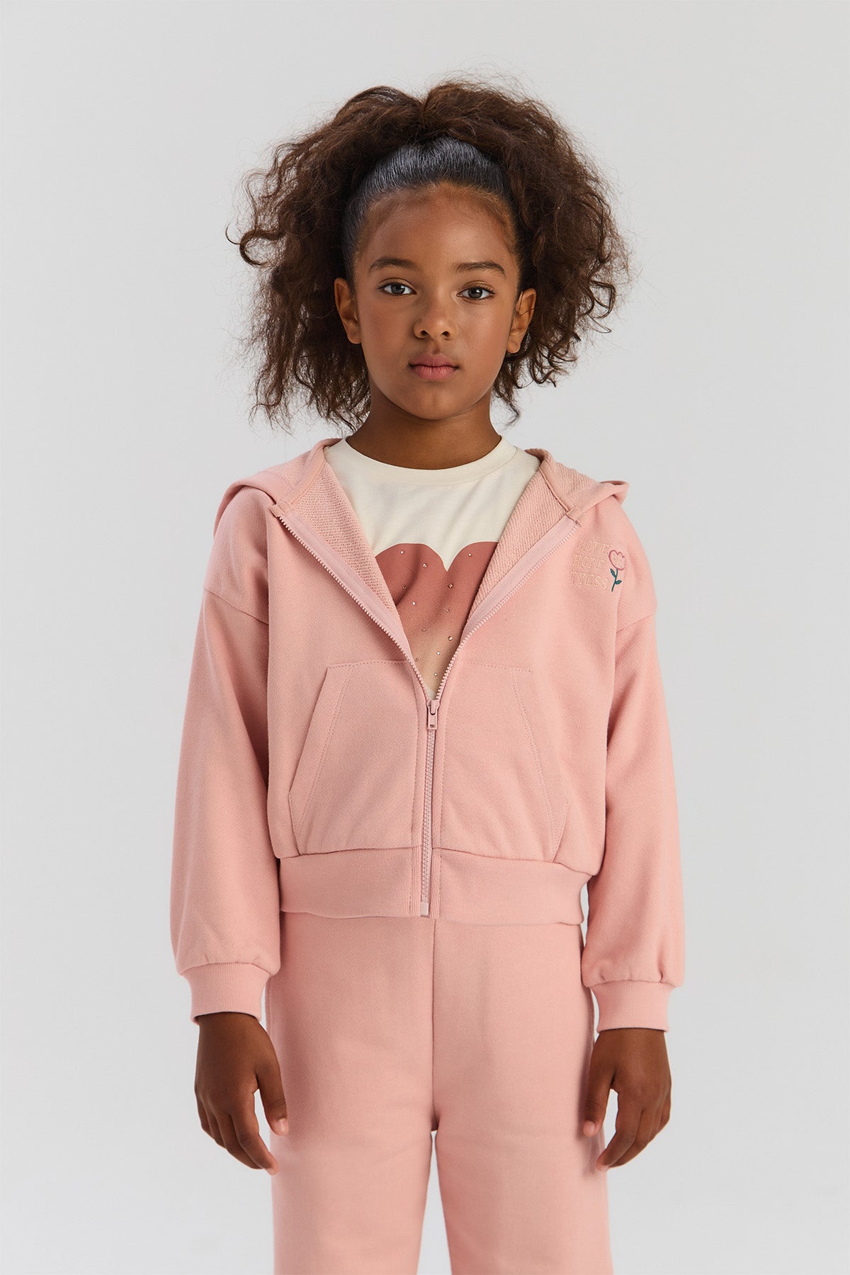 Girls Dusty Rose Tracksuit