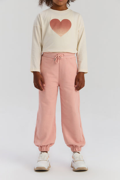 Girls Dusty Rose Tracksuit