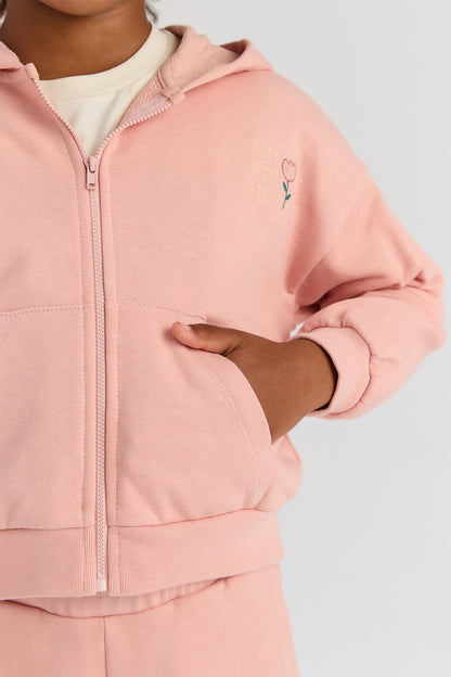 Girls Dusty Rose Tracksuit