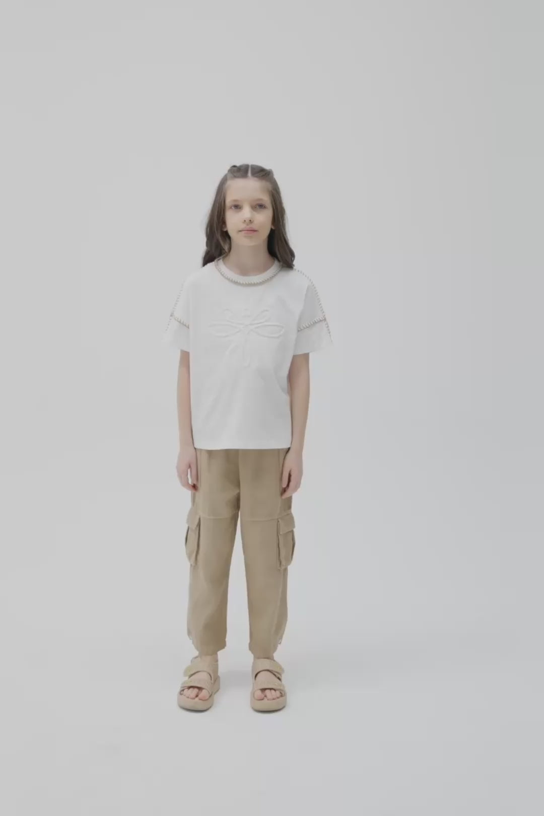 Girl Ecru Tshirt
