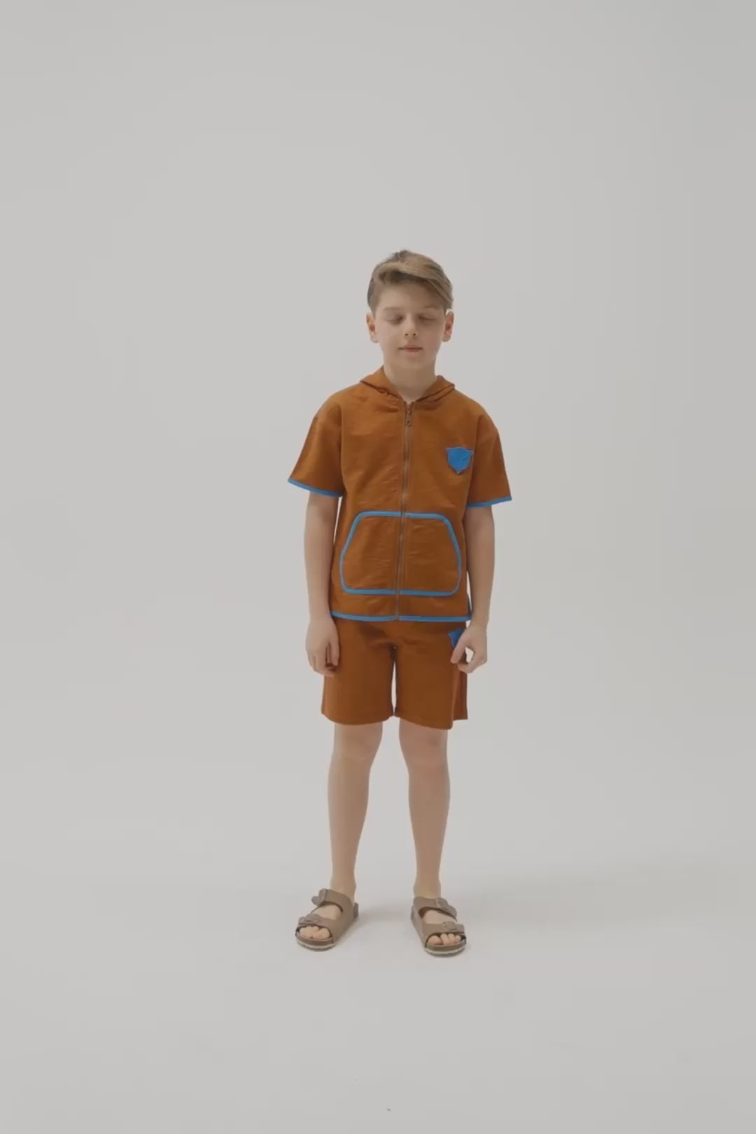 Boy Brown Tracksuit Top