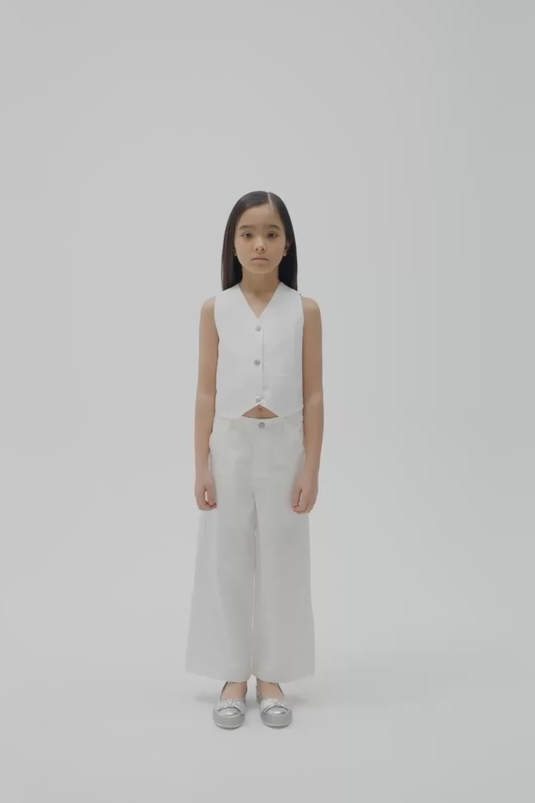 Girl White Trousers