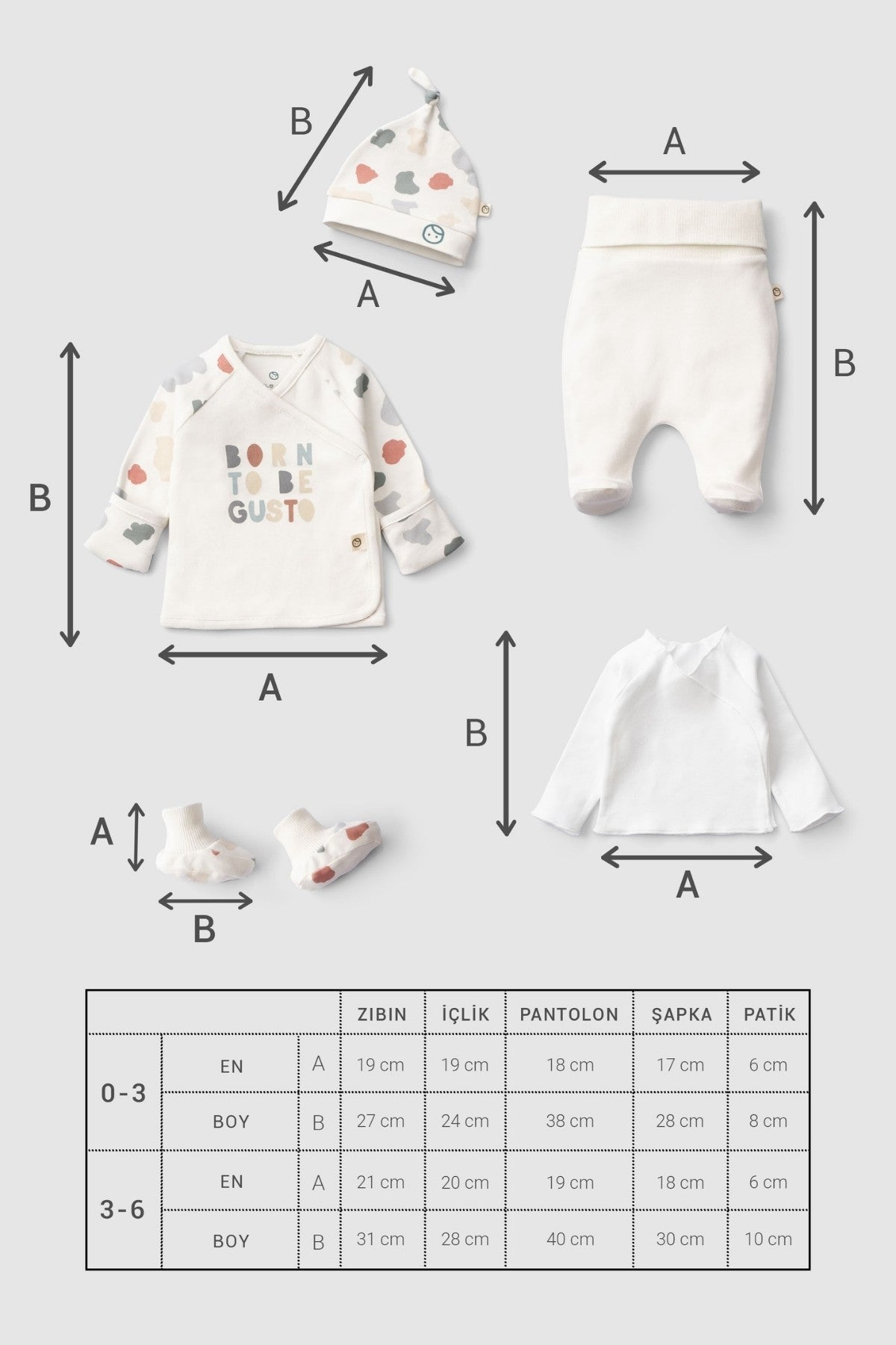 Unisex Patterned Newborn